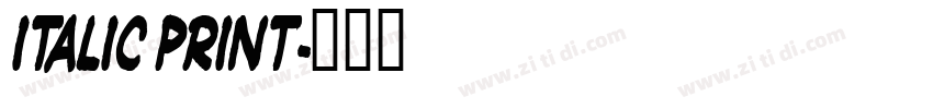 Italic Print字体转换
